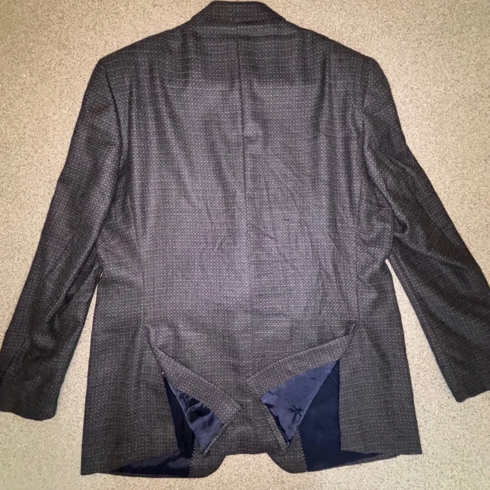 Jack Victor Blazer 48L XTall Blue 100% Wool Italian Fabric Canada Quiet Luxury